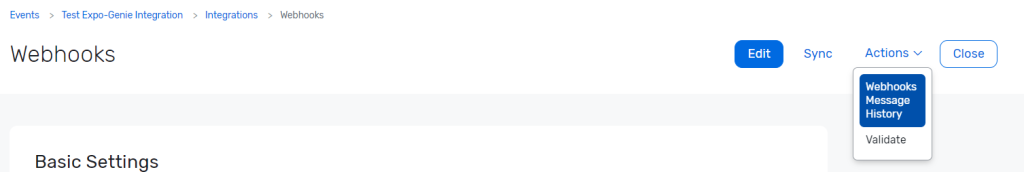 Viewing Integration History in Cvent